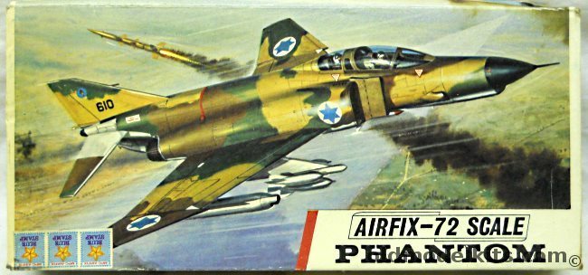 Airfix 1/72 McDonnell F-4B/C/D/E & J Phantom II With Airfix Blue Stamps - US or Israeli Air Force Type 3 Logo, 493 plastic model kit
